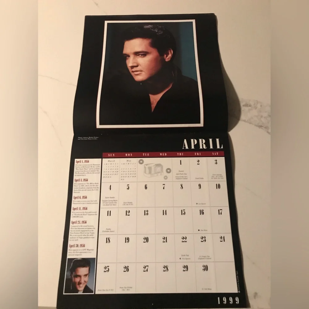 Vintage Elvis 1999 Calendar